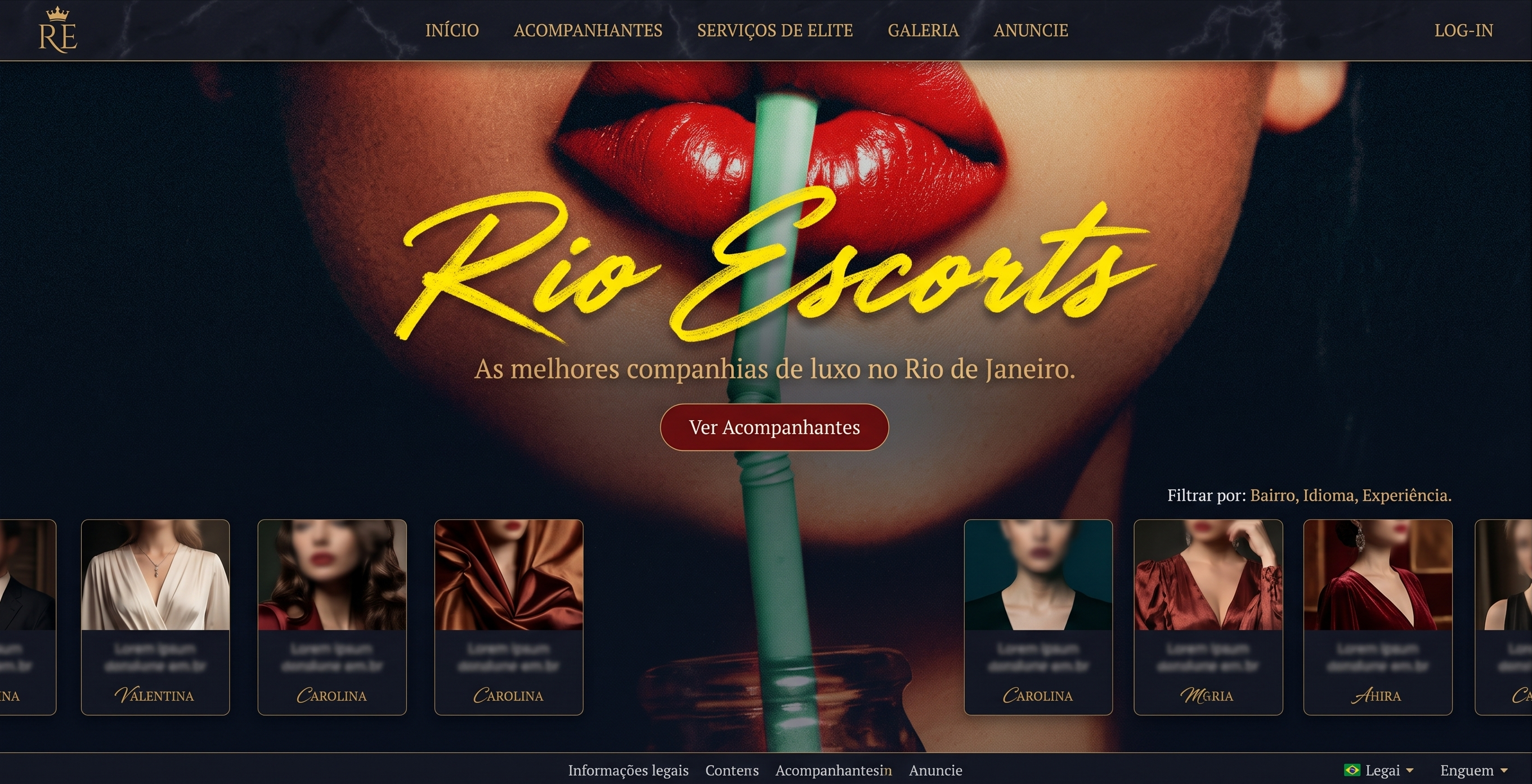 Exemplo de portal regional de acompanhantes